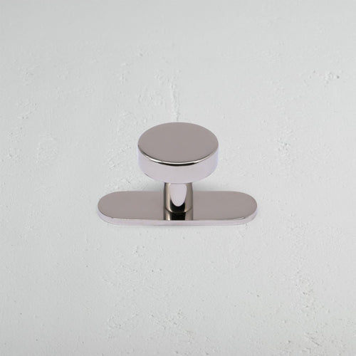 Polished Nickel Kilburn Furniture Knob On White Background
