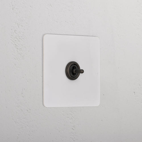 1G Centre Retractive Toggle Switch _ Paintable Bronze