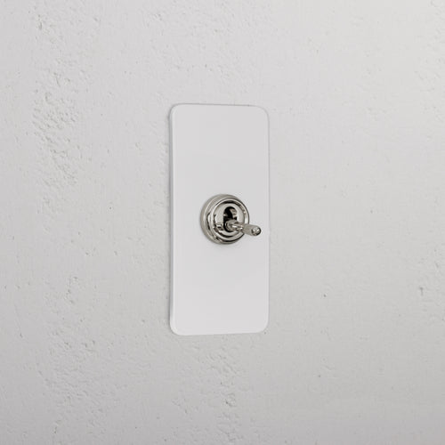 1G Architrave Two Way Toggle Switch - Paintable Polished Nickel